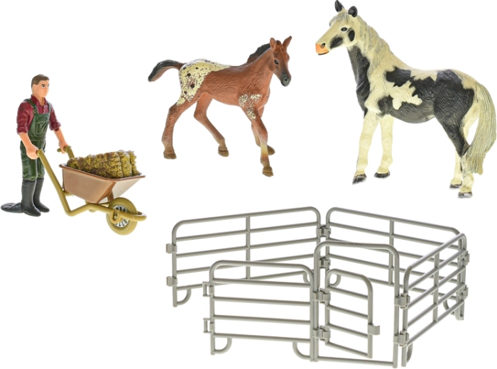 Figurine realiste de cal și mânz