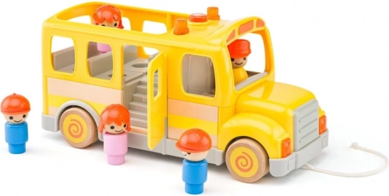 Autobuzul școlar vesel cu lumini și sunete Woody