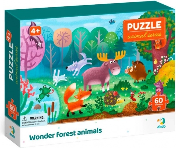 Puzzle Biomy animale de pădure 60 de piese