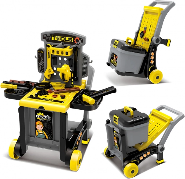 Atelier pliabil pentru copii 3-în-1 cu unelte