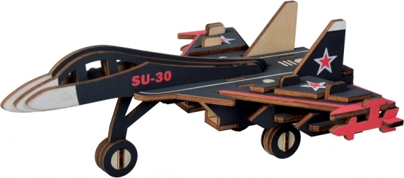 Puzzle 3D din lemn avion de luptă