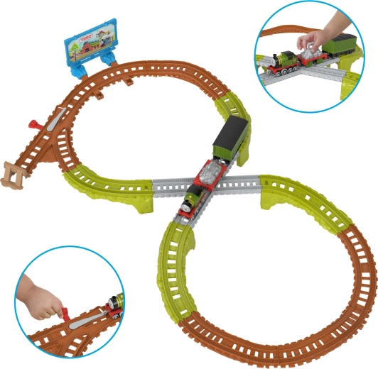 Thomas & Friends cursă de reciclare – circuit cu locomotiva Whiff, 17 piese