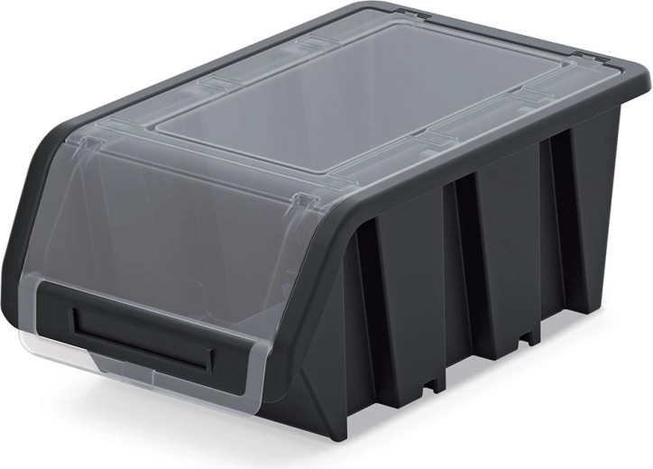 Cutie de depozitare din plastic TRUCK PLUS cu închidere 230×160×120 mm, neagră