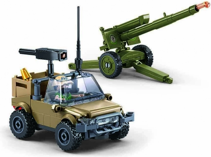 Sluban Army Houfnice și Vehicul Set de Construcție