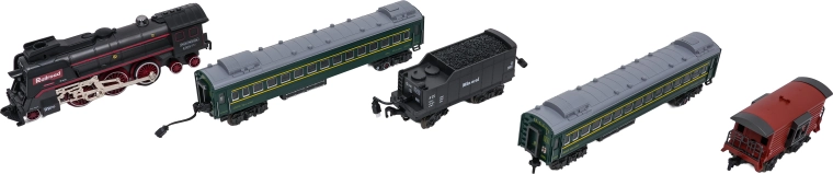 Set mare de vagoane și detalii atent lucrate