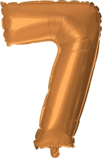 Baloan din folie TORO cifră 7, 30 cm, bronz