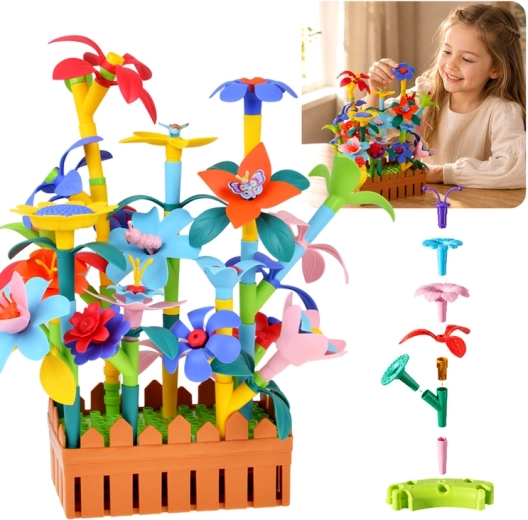 Set de construcție Grădină cu flori – 132 de piese