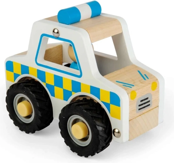 Bigjigs Toys mașinuță mini de poliție din lemn
