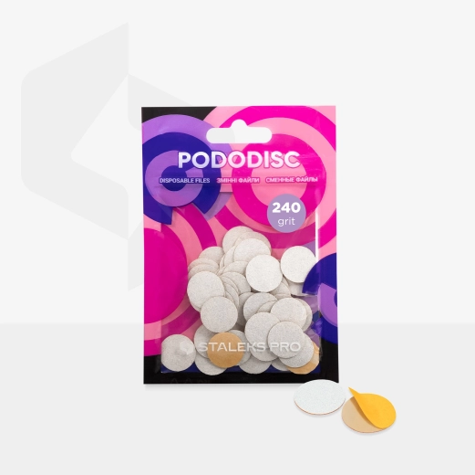 Staleks Pododisc White PRO M discuri autoadezive 240 grit (50 buc)