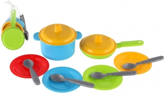 Set de bucătărie colorat pentru copii, 12 bucăți