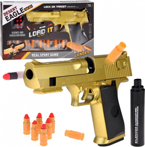 Desert Eagle auriu cu amortizor pentru joacă