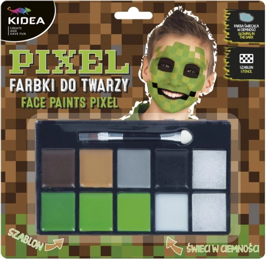 Set de vopsele pentru față Kidea Minecraft Pixel - 1 bucată