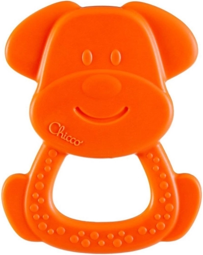 Chicco suzetă de dentiție Eco+ cățelul Charlie portocaliu 3m+