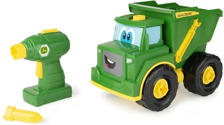 TOMY John Deere – asamblează basculanta Johnny cu șurubelniță