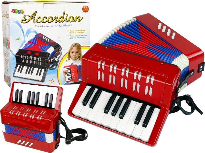 Acordeon pentru copii – instrument muzical – Roșu