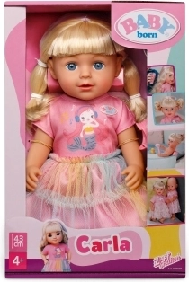 BABY born păpușă Carla cu accesorii de coafură, 43 cm