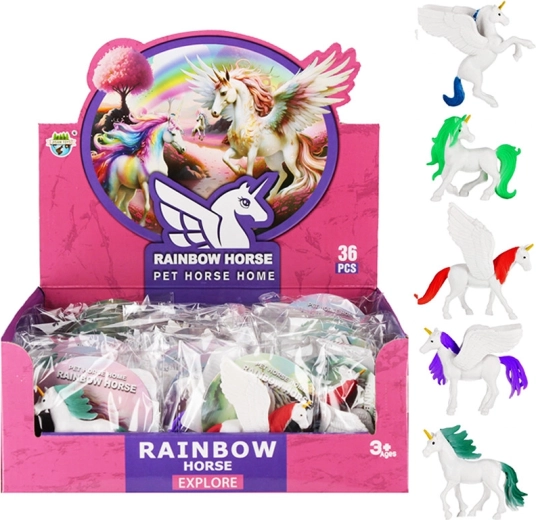Unicorn cu aripi – figurină din plastic pentru copii
