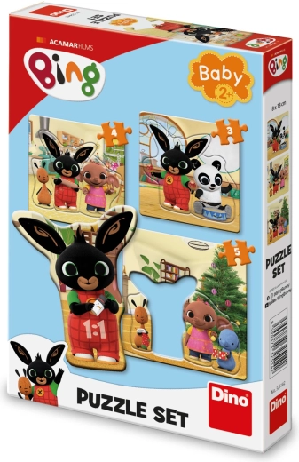 Puzzle pentru bebeluși Bing și prietenii 3 în 1 (3, 4, 5 piese)