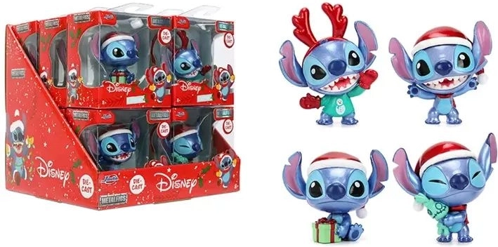 Figurină metalică JADA Stitch Moș Crăciun 6,5 cm - 1 bucată