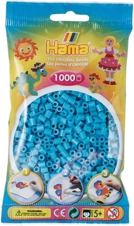 Mărgele de călcat Hama Midi 1000 buc. albastre