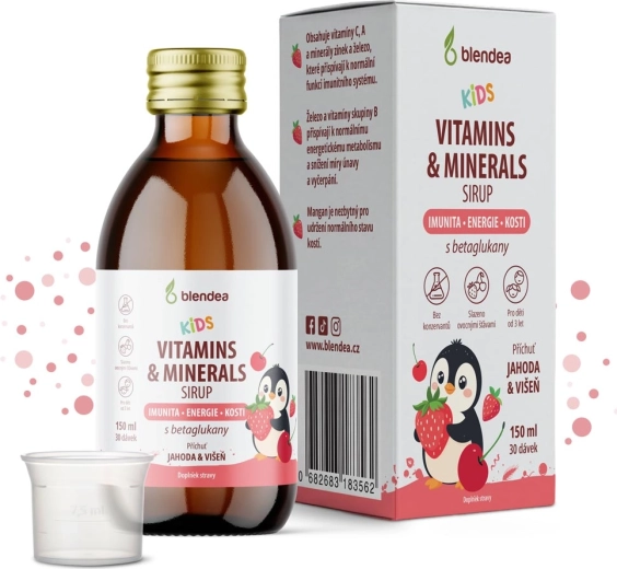 Blendea KIDS sirop cu vitamine, minerale și betaglucani 150 ml