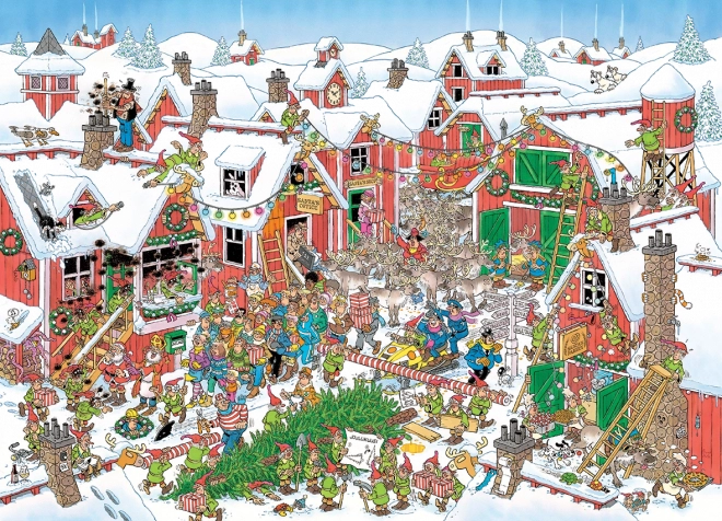 Puzzle JUMBO Satul lui Moș Crăciun 5000 de Piese