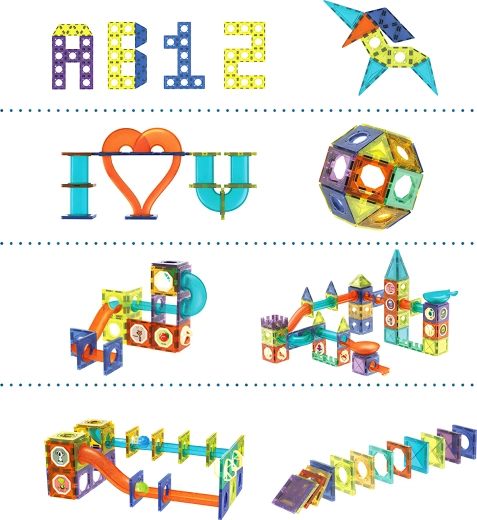Construcții creative 2D și 3D și piste pentru bile