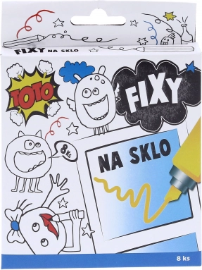 Markere pentru sticlă – set de 8 culori