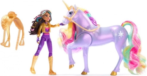 Academia Unicornilor – păpușa Sophia și unicornul Wildstar cu magie luminoasă