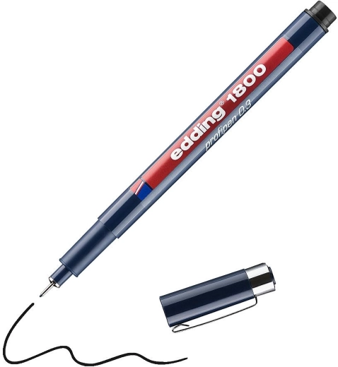 Marker edding 1800 negru 0,3 mm