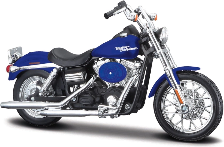 Maisto Harley-Davidson 2006 Dyna Street Bob motocicletă albastră 1:18