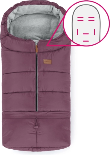 Petite&Mars sac de iarnă reglabil 3în1 Jibot orizontal mysterious plum