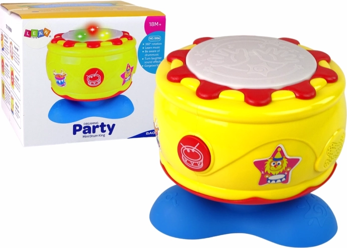 Mare tambur interactiv muzical cu lumini 19 cm