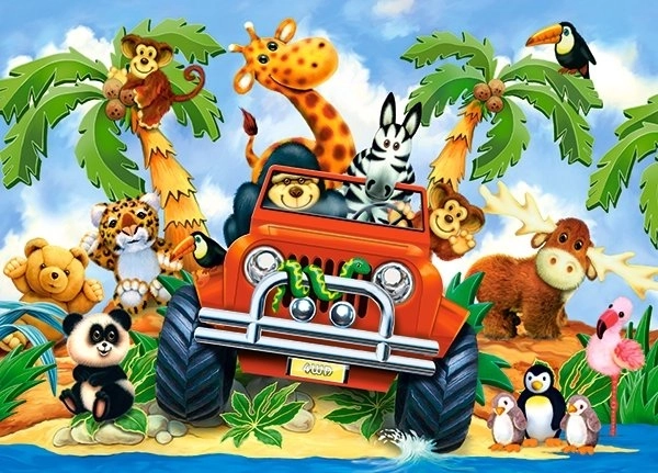 Puzzle 60 piese Softies on Safari