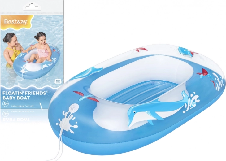 Barca gonflabilă pentru copii cu motiv de delfin Bestway