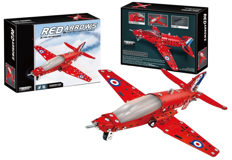 Set de construcție metalic avion 201 piese SPARKYS