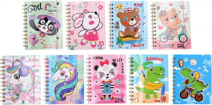 Carnet liniat cu spirală 13 × 18 cm, 70 de pagini