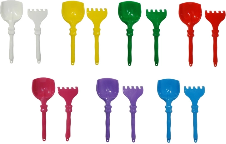 Lopățică și greblă din plastic pentru nisip, pentru copii