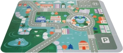 Covoraș de joacă și puzzle cu drumuri pentru scenarii urbane