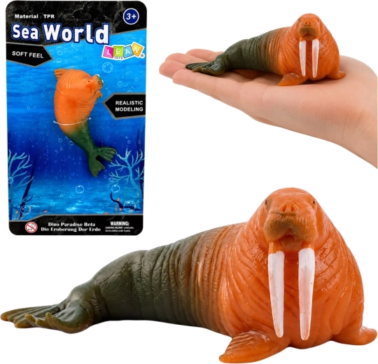 Figurină realistă din cauciuc – morsă, 13 cm