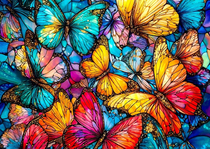 Puzzle ENJOY Extravaganță de fluturi 1000 piese