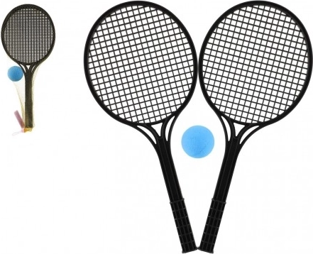Set pentru soft tenis cu palete negre și minge
