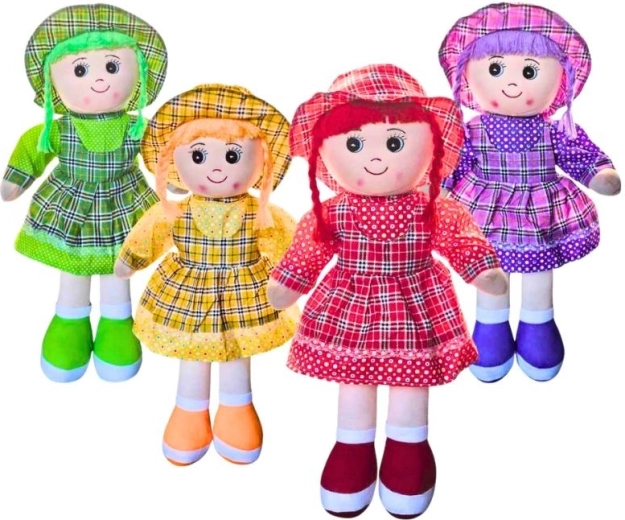 Păpușă din pânză Miriam cu pălăriuță