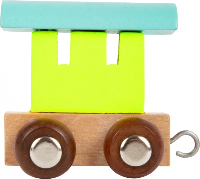 Small Foot vagon colorat pentru pista de tren din lemn