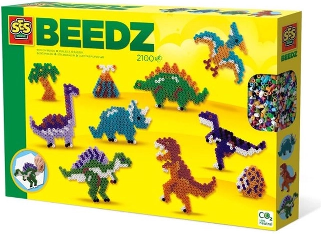 SES Creative Beedz mărgele de călcat dinozauri 2100 buc.