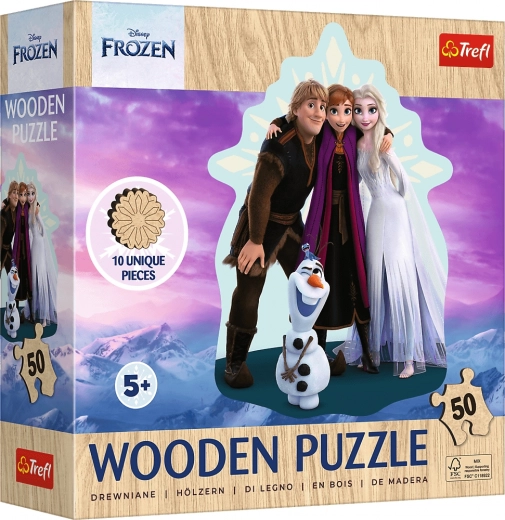 Puzzle din lemn Regatul de Gheață – 50 de piese