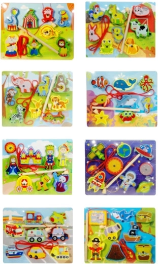 Puzzle din lemn cu undiță magnetică pentru pescuit - 1 bucată