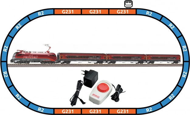 Piko set de start tren de călători RAILJET ÖBB Taurus H0