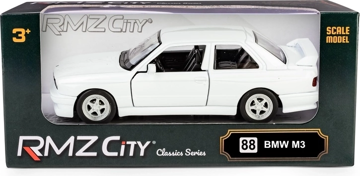 Model metalic de mașină RMZ City BMW M3 E30 1:32 alb