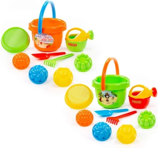 Set de nisip cu găleată mare, 9 piese - 1 bucată